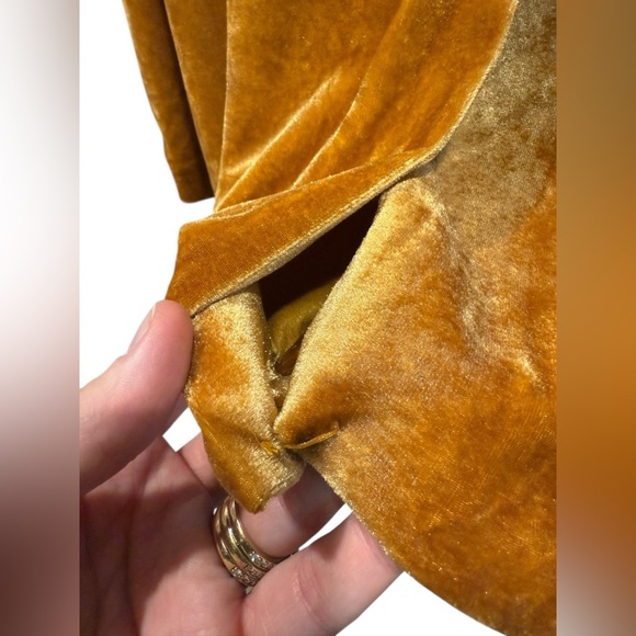 Endless Rose Yellow Golden Veronica Velvet‎ Blazer Medium - Picture 9 of 13